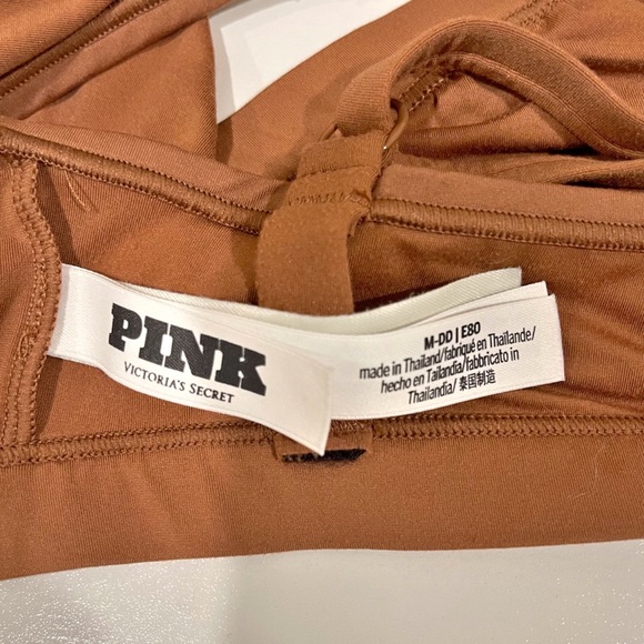 Pink by Victoria’s Secret Base Stretch Triangle Bralette Red Pepper Sz M… - Picture 8 of 9